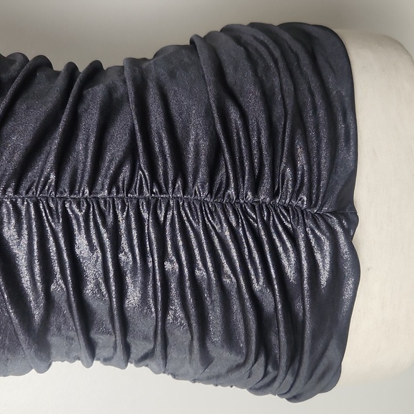 Express Ruched Tube Cocktail Metallic Top - Picture 3 of 15